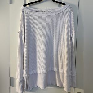 Free People Long Sleeve Waffle Top
